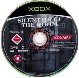 Artwork on the CD for Silent Hill 4: The Room on the Microsoft Xbox.