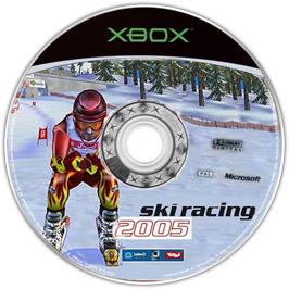 Artwork on the CD for Ski Racing 2005 Featuring Hermann Maier on the Microsoft Xbox.