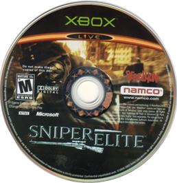 Artwork on the CD for Sniper Elite: Berlin 1945 on the Microsoft Xbox.