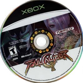 Artwork on the CD for SoulCalibur 2 on the Microsoft Xbox.