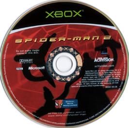 Artwork on the CD for Spider-Man 2 on the Microsoft Xbox.