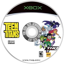 Artwork on the CD for Teen Titans on the Microsoft Xbox.