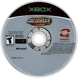 Artwork on the CD for Tony Hawk's Pro Skater 3 on the Microsoft Xbox.