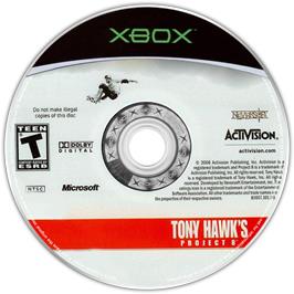 Artwork on the CD for Tony Hawk's Project 8 on the Microsoft Xbox.