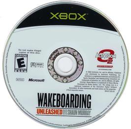 Artwork on the CD for Wakeboarding Unleashed Featuring Shaun Murray on the Microsoft Xbox.