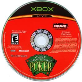 Artwork on the CD for World Championship Poker on the Microsoft Xbox.
