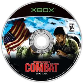 Artwork on the CD for World War II Combat: Iwo Jima on the Microsoft Xbox.