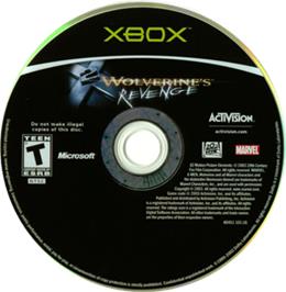 Artwork on the CD for X-Men 2 - Wolverine's Revenge on the Microsoft Xbox.