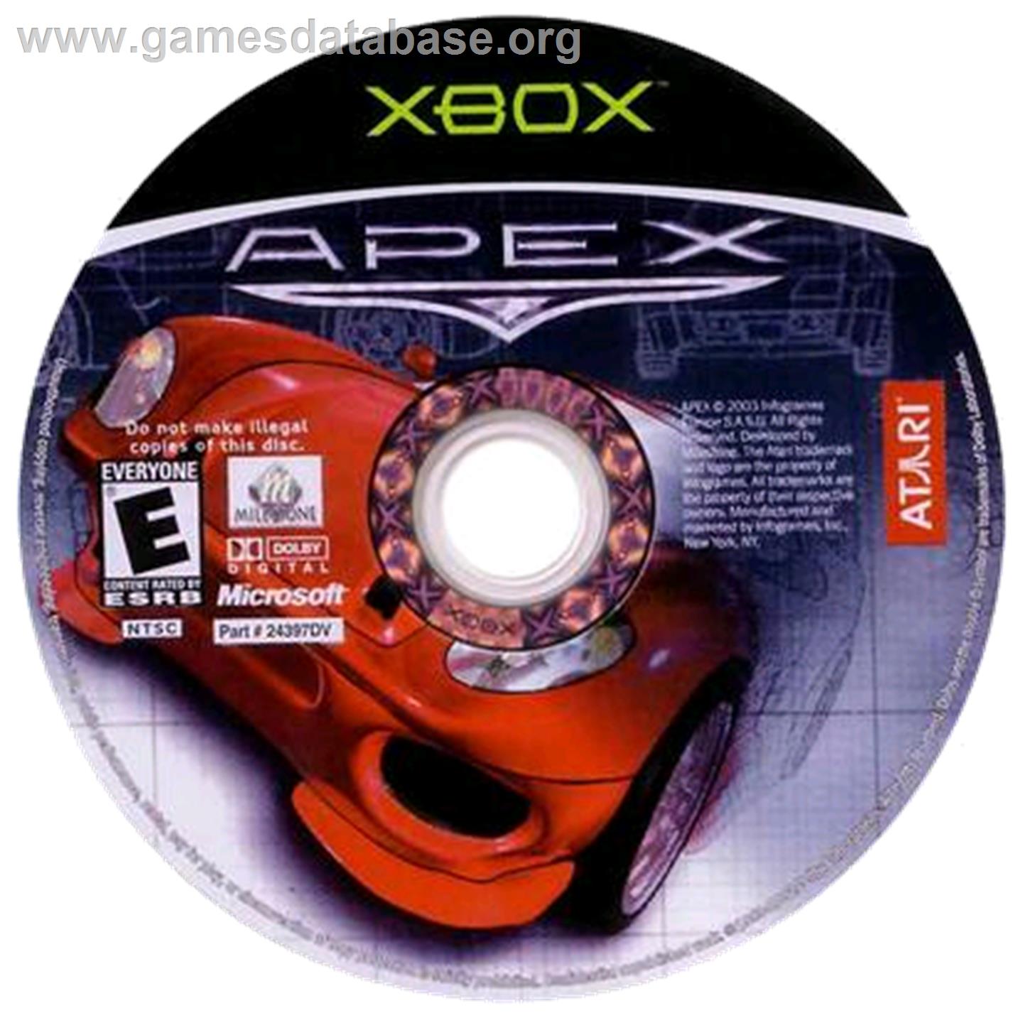 Apex - Microsoft Xbox - Artwork - CD