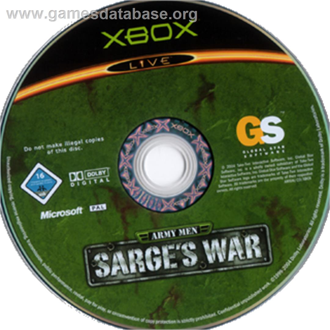 Army Men - Sarge's War - Microsoft Xbox - Artwork - CD