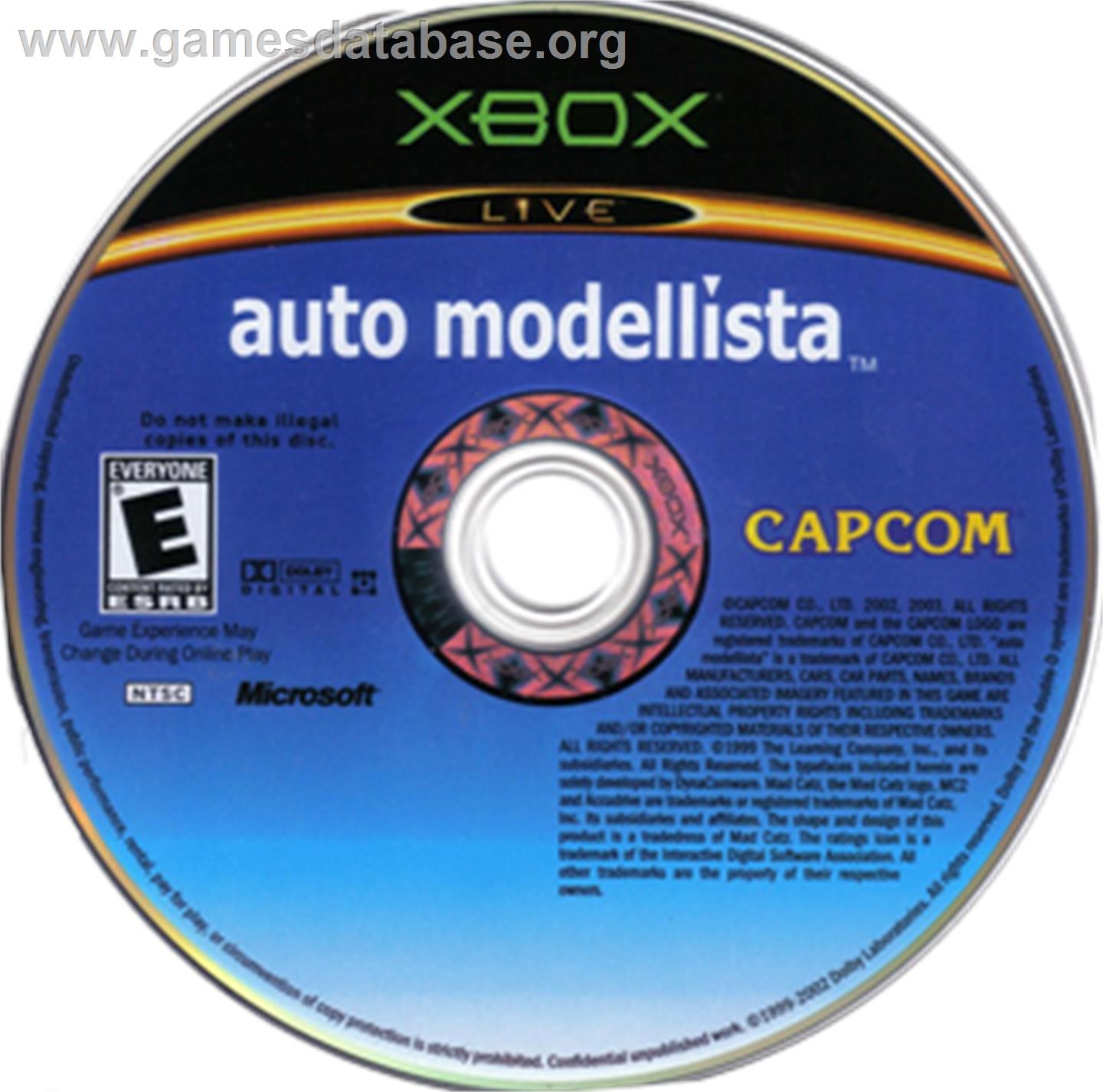 Auto Modellista - Microsoft Xbox - Artwork - CD