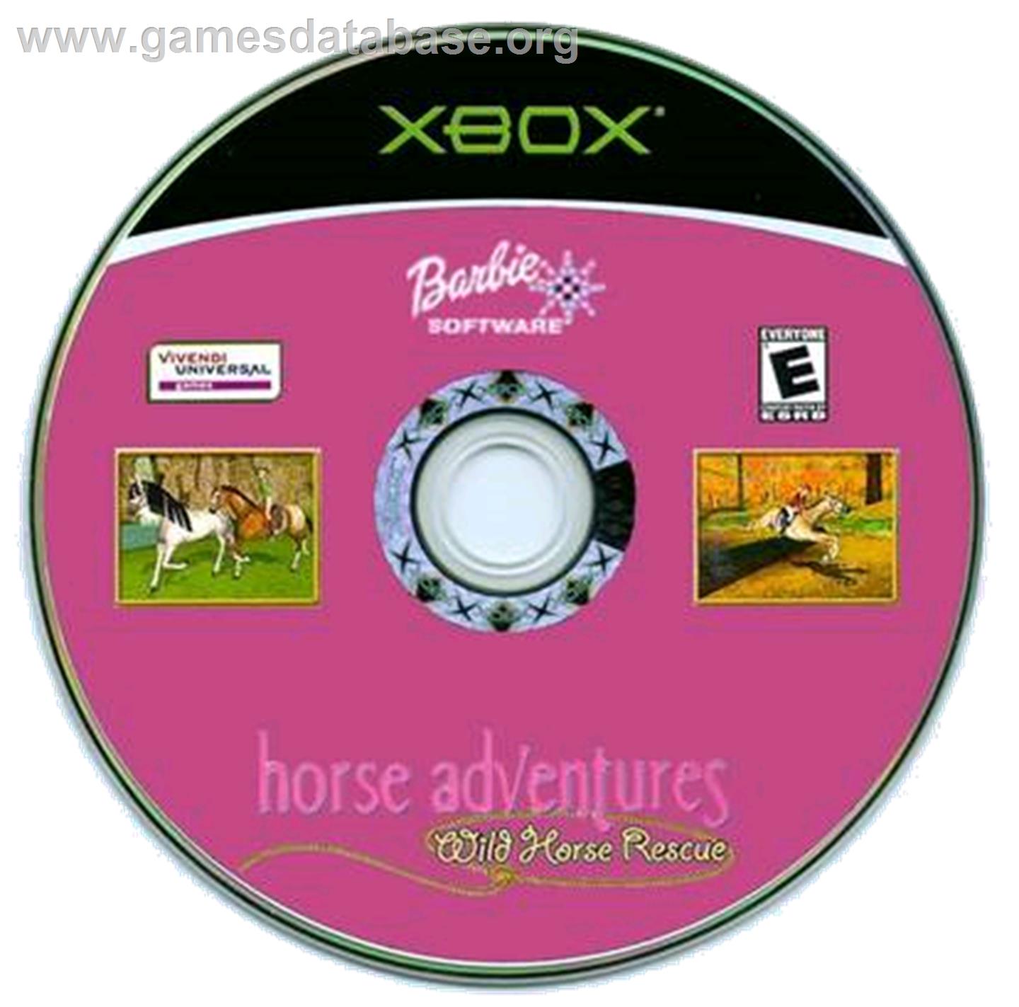 Barbie Horse Adventures - Wild Horse Rescue - Microsoft Xbox - Artwork - CD