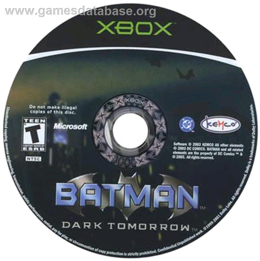 Batman - Dark Tomorrow - Microsoft Xbox - Artwork - CD