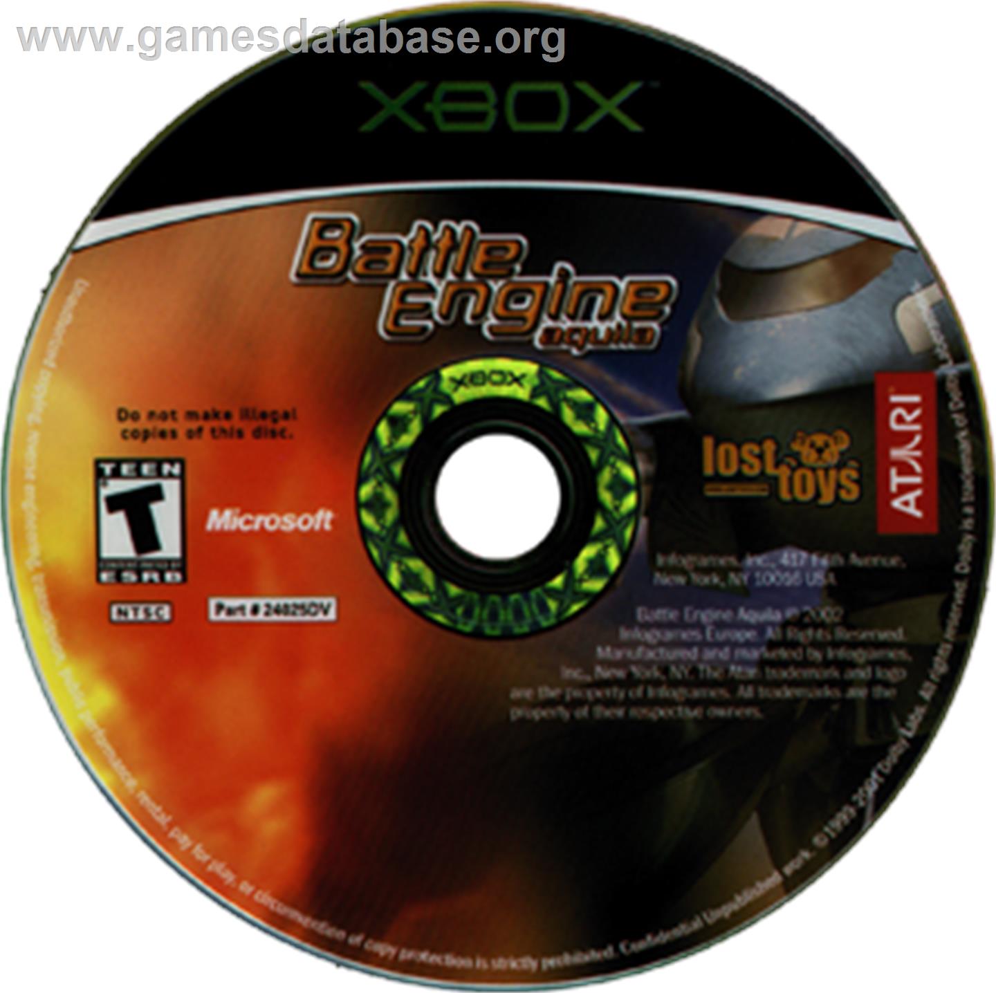 Battle Engine Aquila - Microsoft Xbox - Artwork - CD