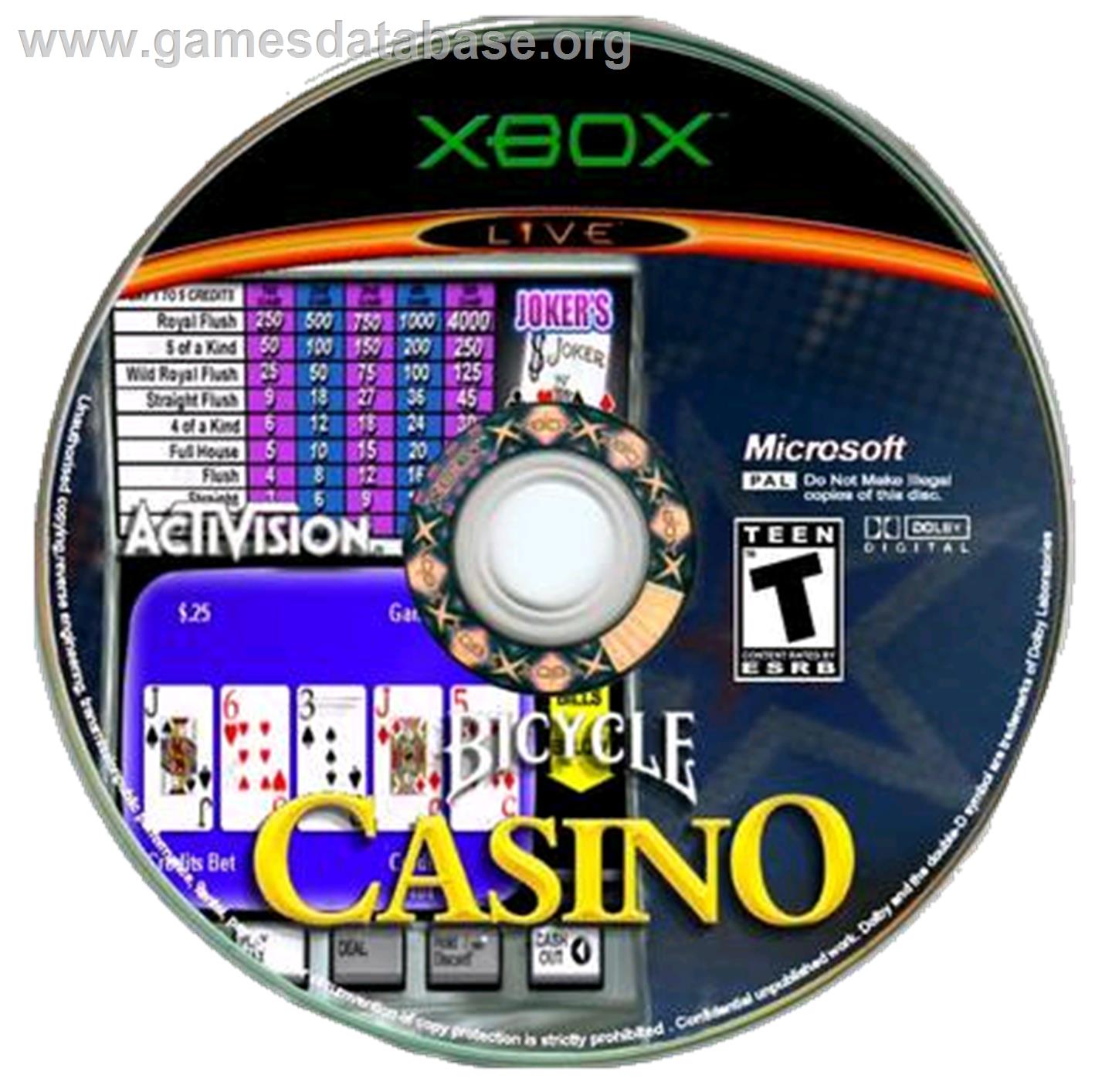 Bicycle Casino - Microsoft Xbox - Artwork - CD