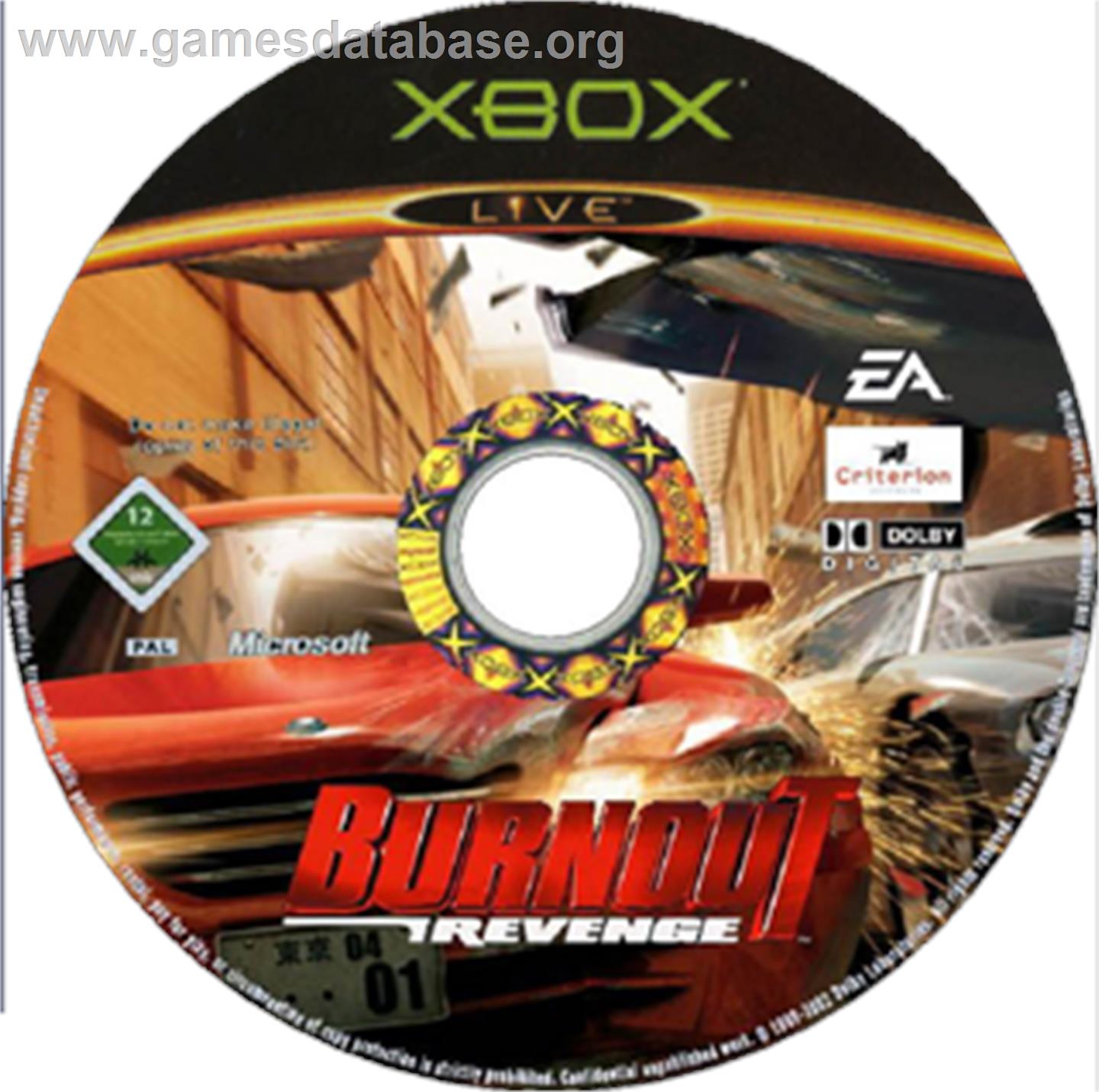 Burnout Revenge - Microsoft Xbox - Artwork - CD