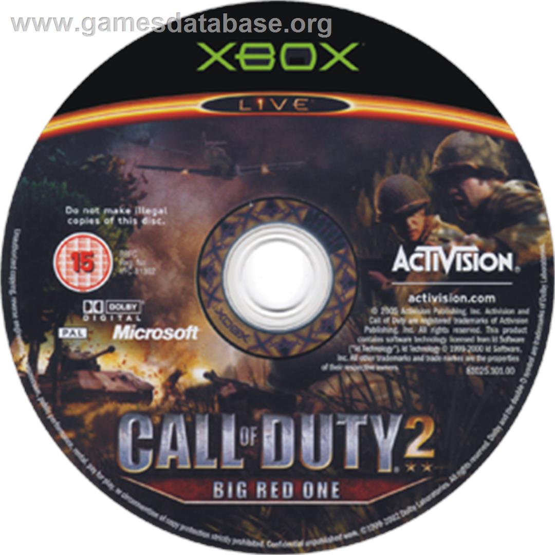 Call of Duty 2: Big Red One - Microsoft Xbox - Artwork - CD