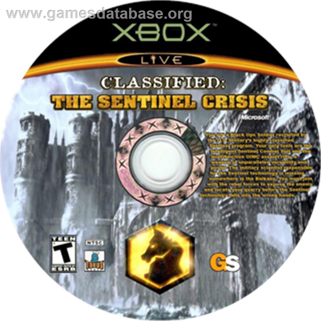 Classified - The Sentinel Crisis - Microsoft Xbox - Artwork - CD
