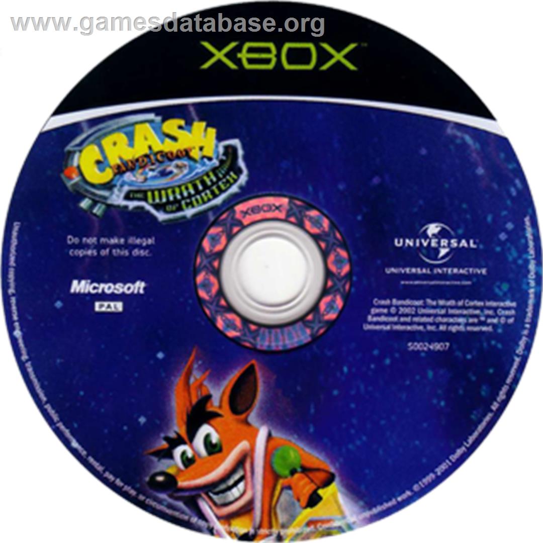 Crash Bandicoot: The Wrath of Cortex - Microsoft Xbox - Artwork - CD