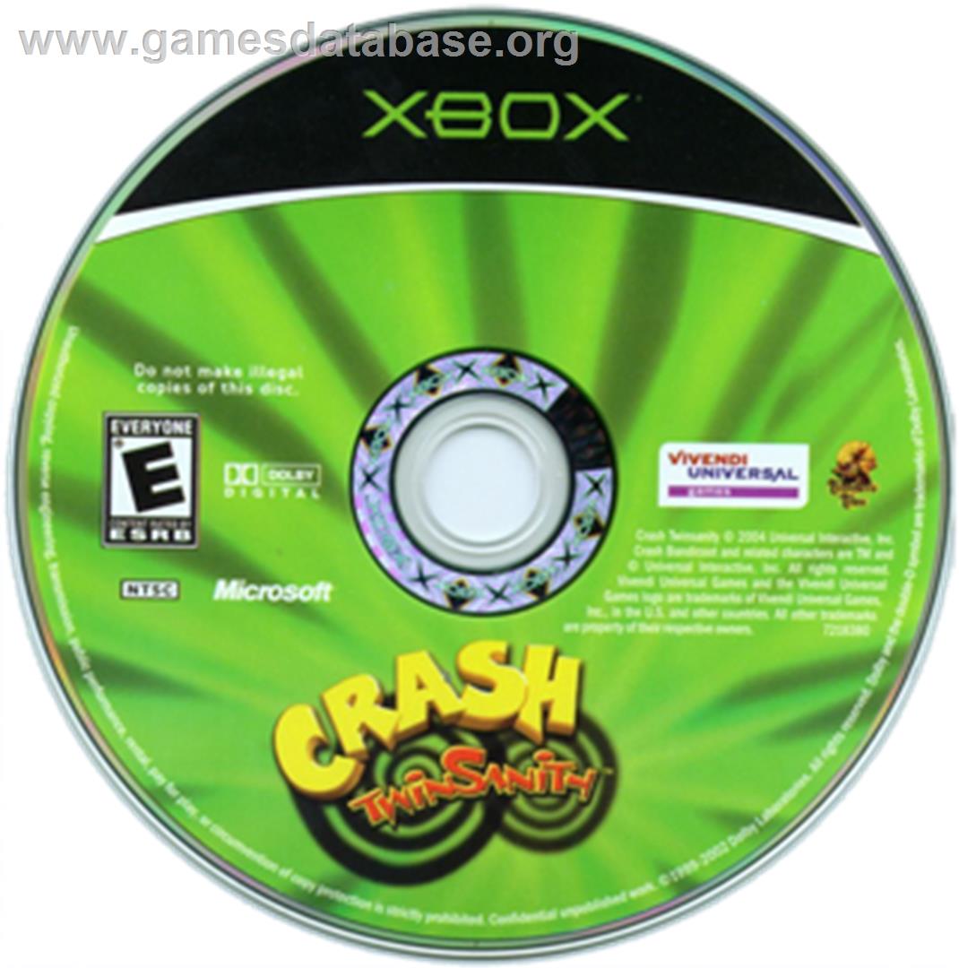 Crash TwinSanity - Microsoft Xbox - Artwork - CD