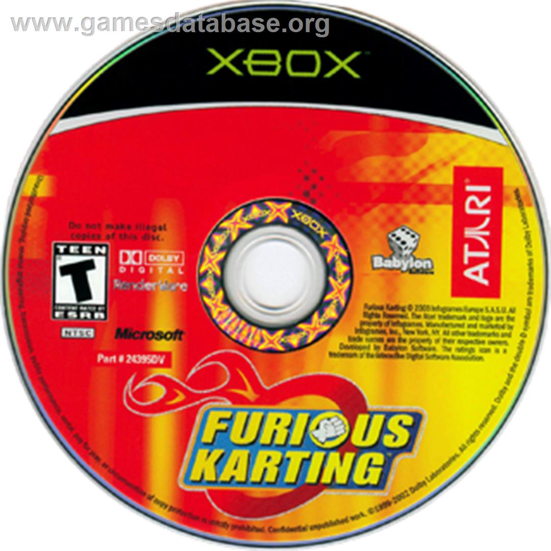 Furious Karting - Microsoft Xbox - Artwork - CD