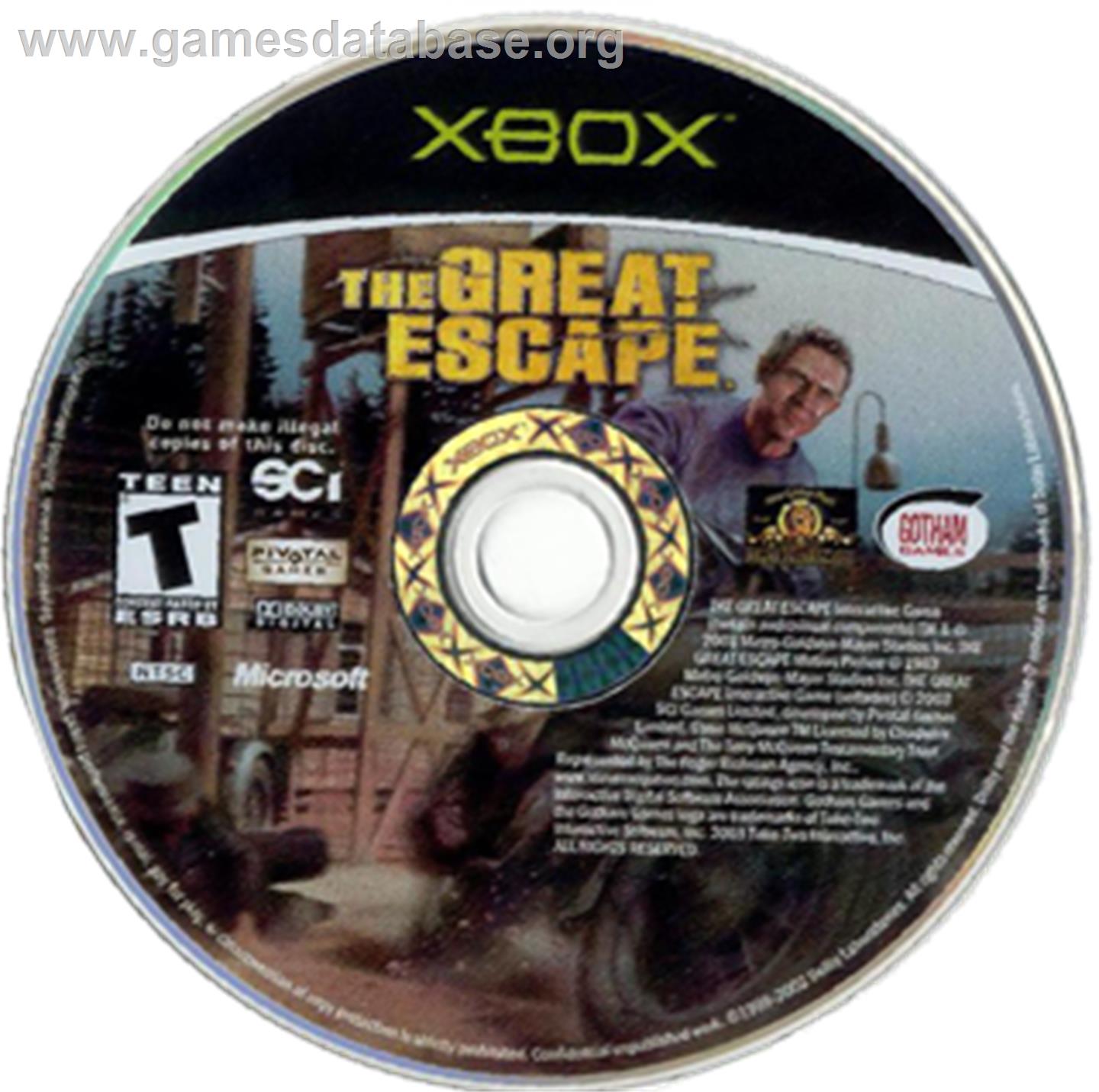 Great Escape - Microsoft Xbox - Artwork - CD