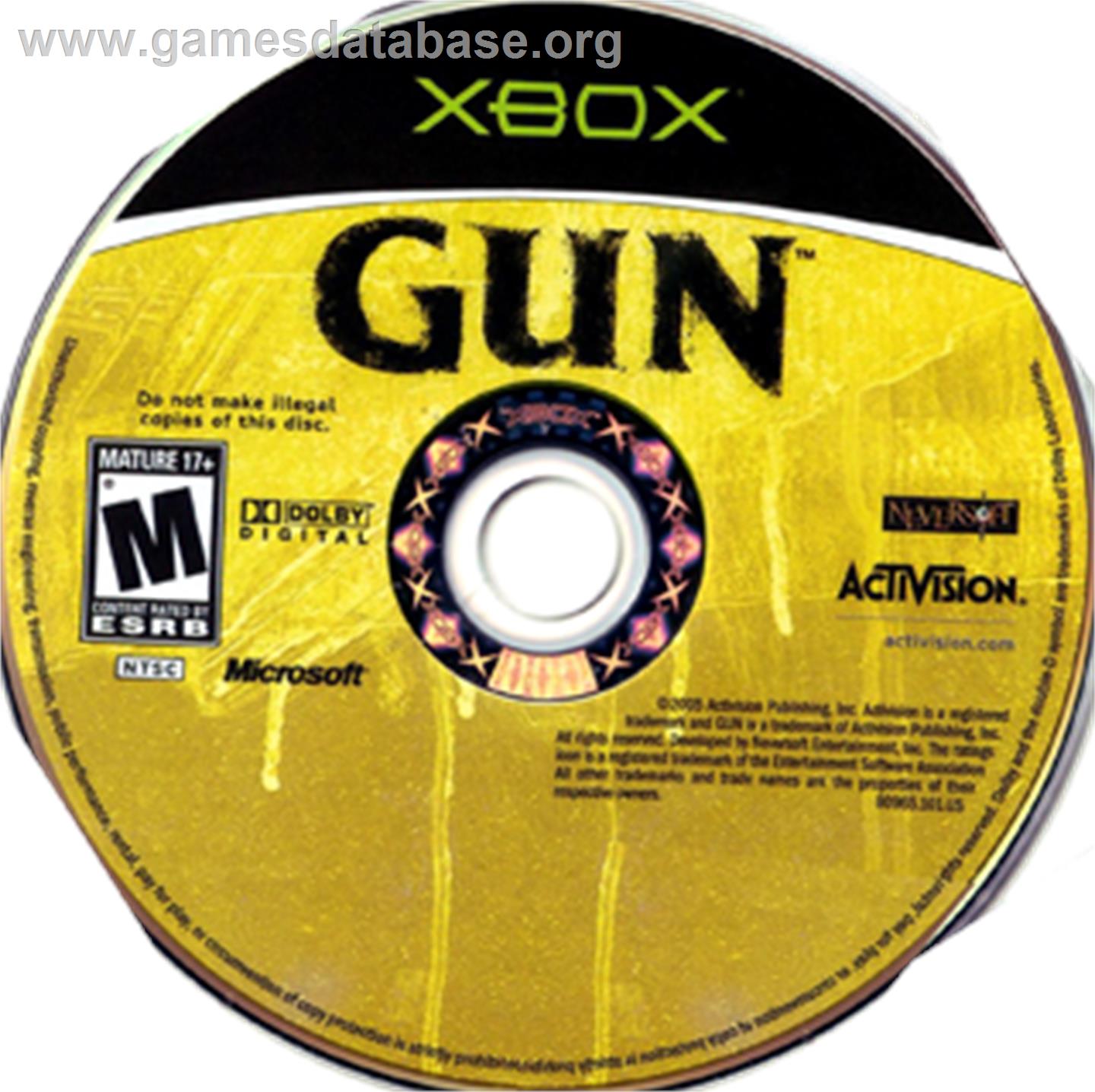 Gun - Microsoft Xbox - Artwork - CD