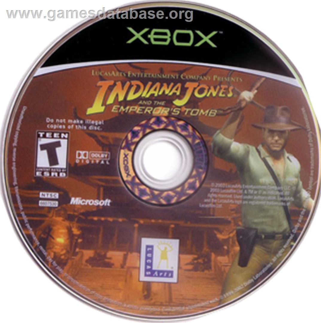 Indiana Jones and the Emperor's Tomb - Microsoft Xbox - Artwork - CD