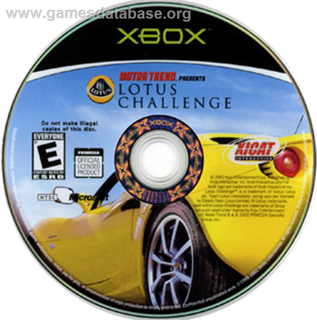 Lotus Challenge - Microsoft Xbox - Artwork - CD