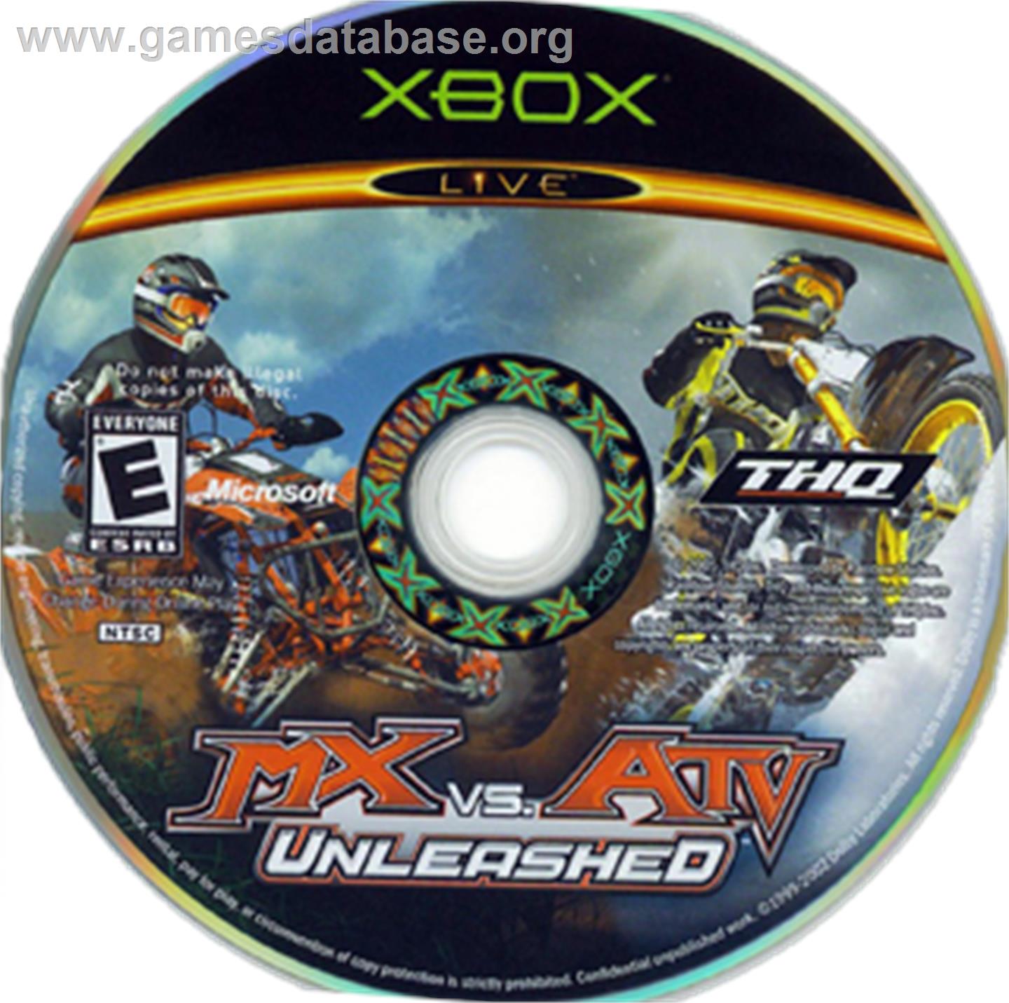 MX vs. ATV Unleashed - Microsoft Xbox - Artwork - CD