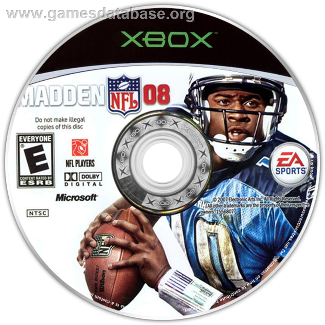 Madden Nfl 08 - Microsoft Xbox - Artwork - CD