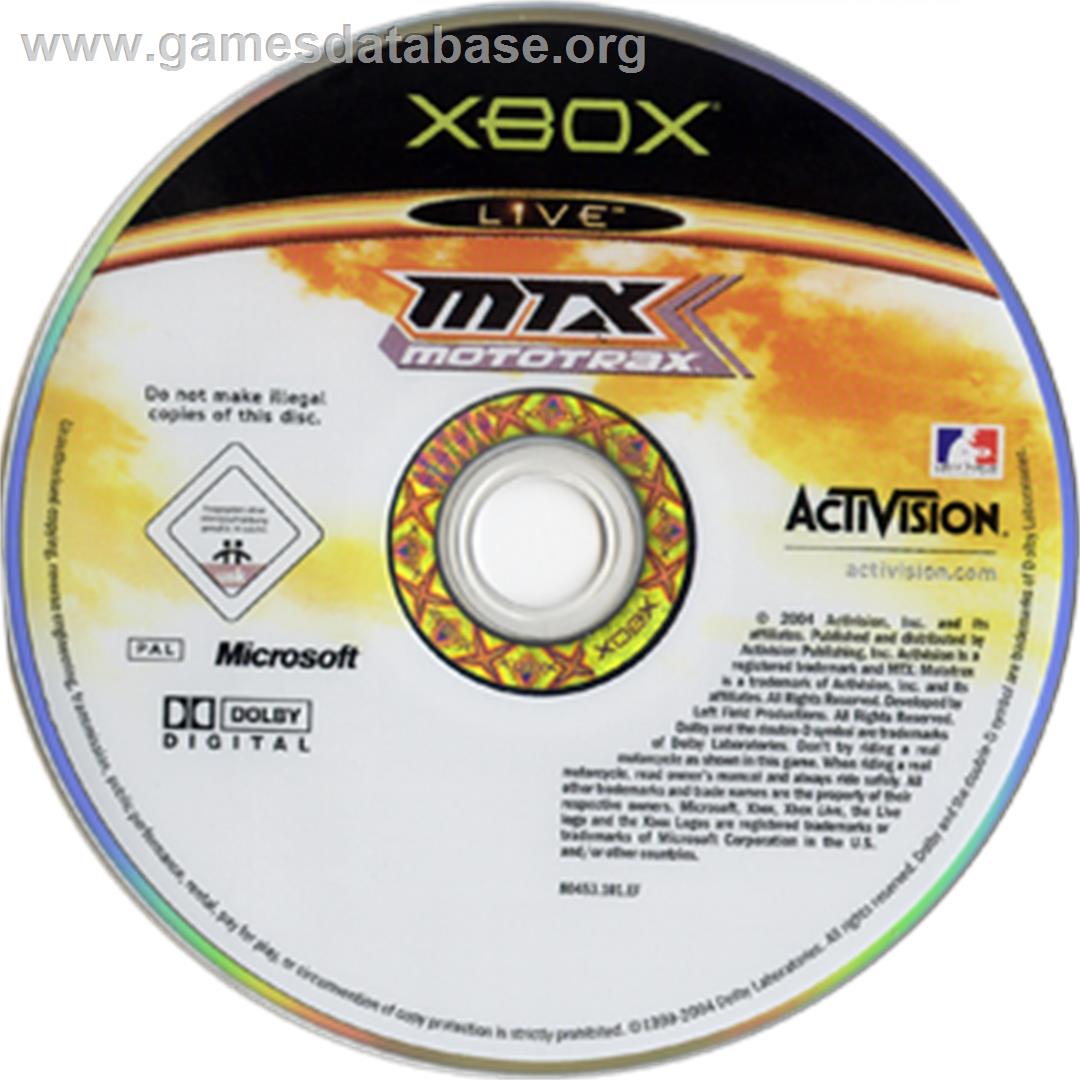 Mtx Mototrax - Microsoft Xbox - Artwork - CD