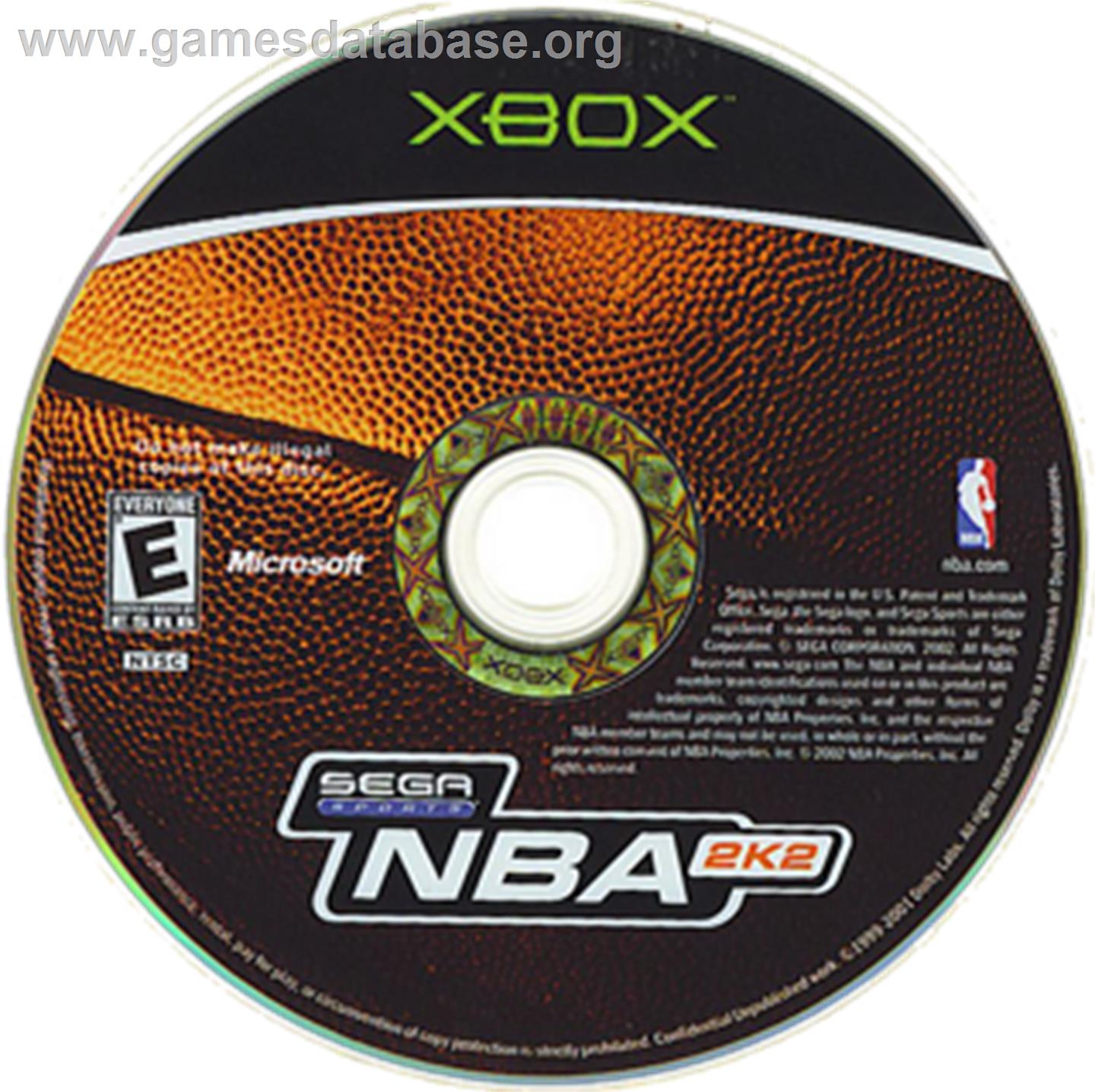 NBA 2K2 - Microsoft Xbox - Artwork - CD