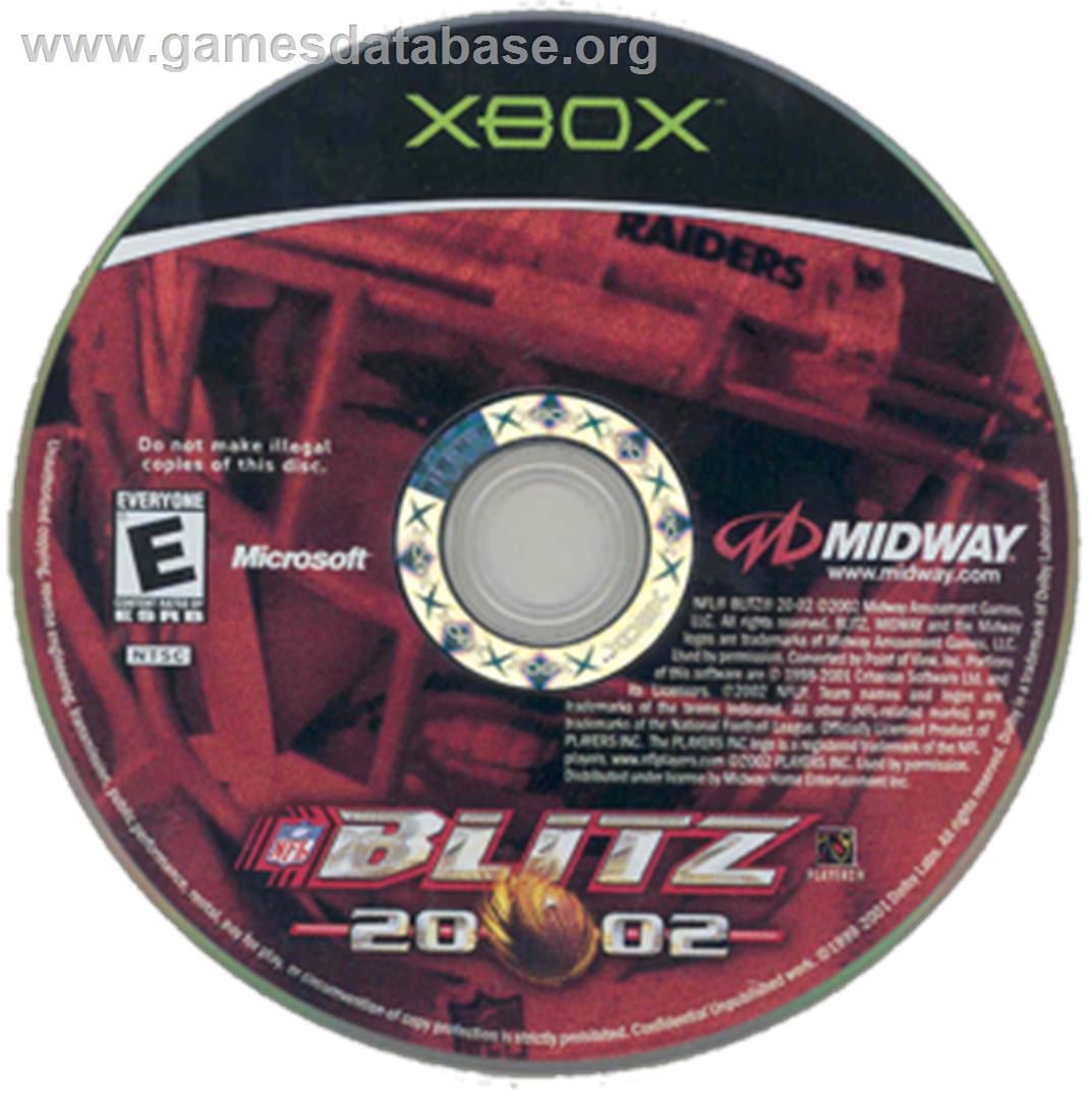 NFL Blitz 20-02 - Microsoft Xbox - Artwork - CD