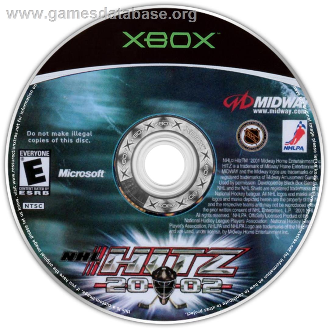 NHL Hitz 20-02 - Microsoft Xbox - Artwork - CD