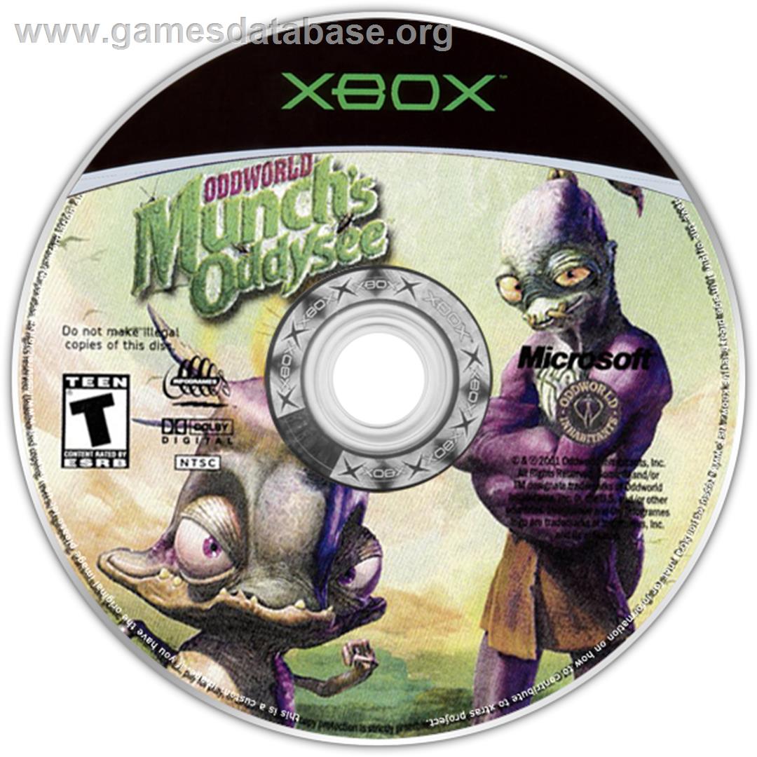 Oddworld - Munch's Oddysee - Microsoft Xbox - Artwork - CD