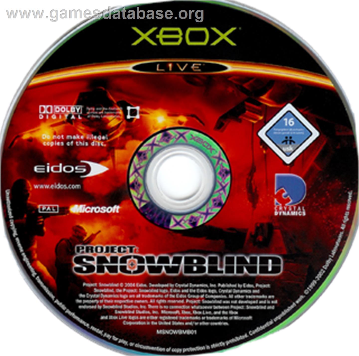 Project: Snowblind - Microsoft Xbox - Artwork - CD