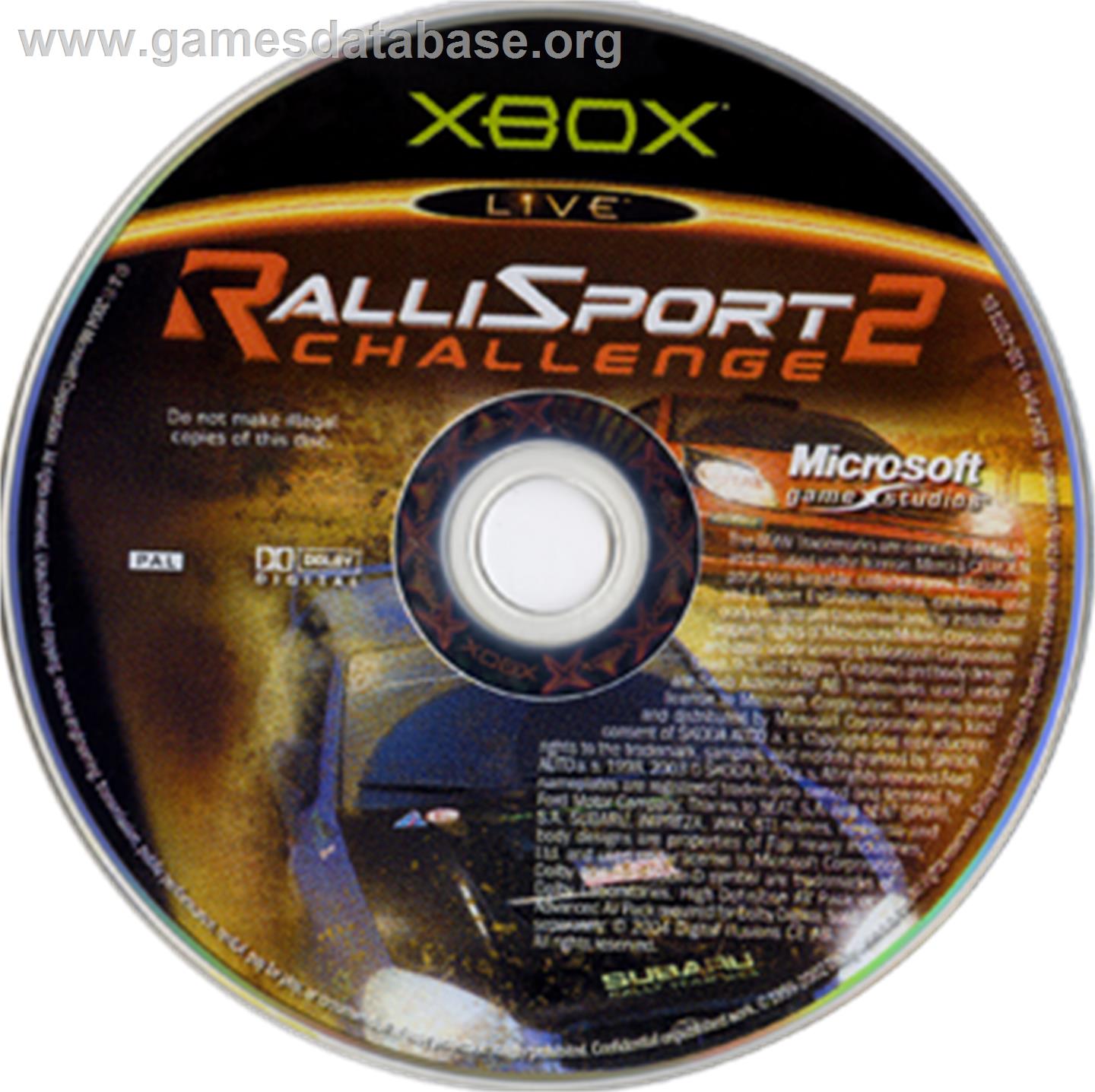 Rallisport Challenge 2 - Microsoft Xbox - Artwork - CD