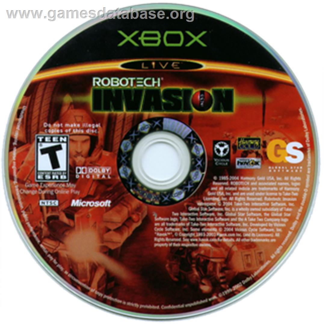 Robotech - Invasion - Microsoft Xbox - Artwork - CD