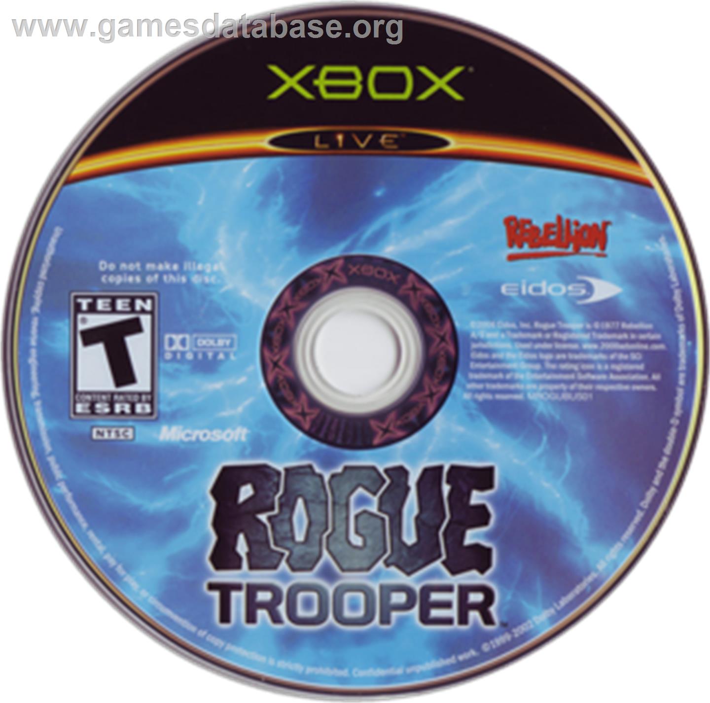 Rogue Trooper - Microsoft Xbox - Artwork - CD