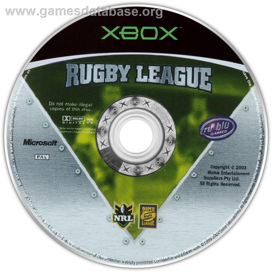 Rugby League - Microsoft Xbox - Artwork - CD