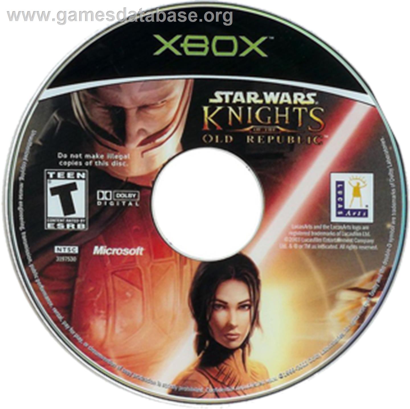 Star Wars: Knights of the Old Republic - Microsoft Xbox - Artwork - CD