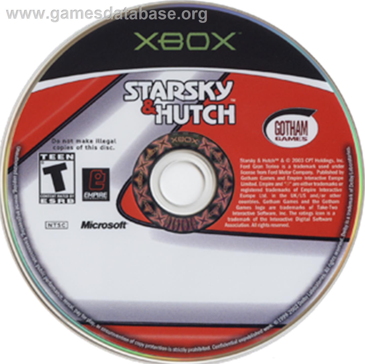 Starsky And Hutch - Microsoft Xbox - Artwork - CD