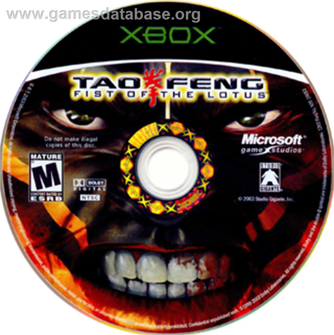 Tao Feng: Fist of the Lotus - Microsoft Xbox - Artwork - CD