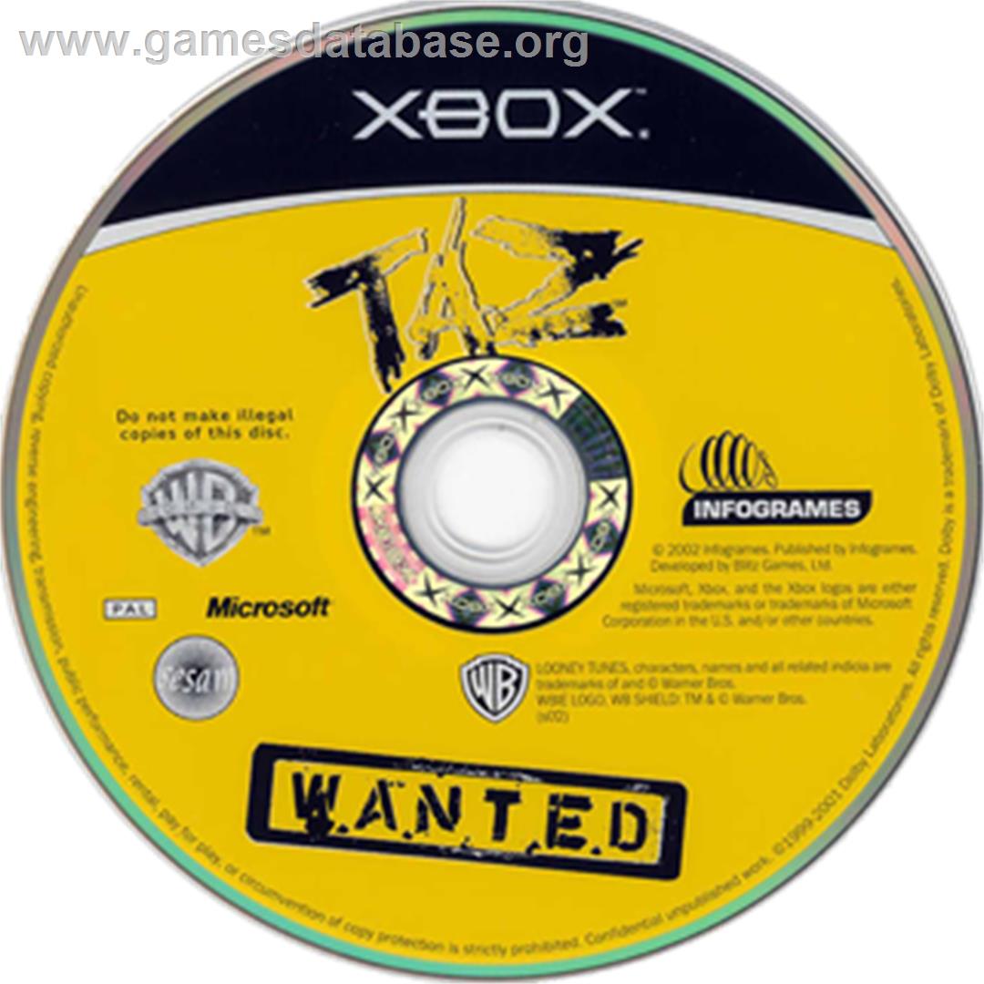 Taz: Wanted - Microsoft Xbox - Artwork - CD