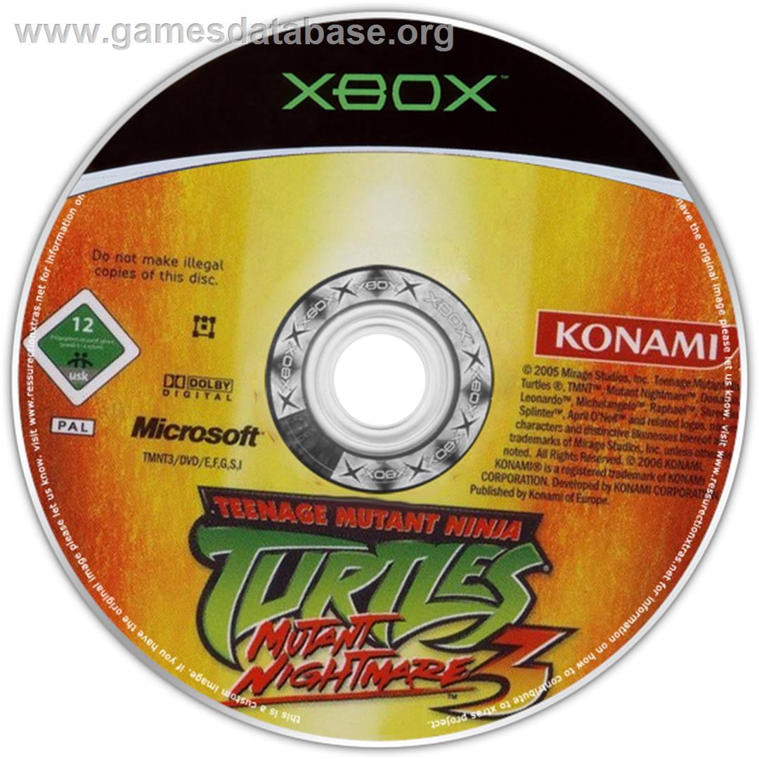 Teenage Mutant Ninja Turtles 3: Mutant Nightmare - Microsoft Xbox - Artwork - CD