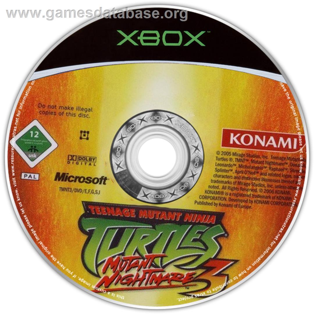 Teenage Mutant Ninja Turtles 3 - Mutant Nightmare - Microsoft Xbox - Artwork - CD