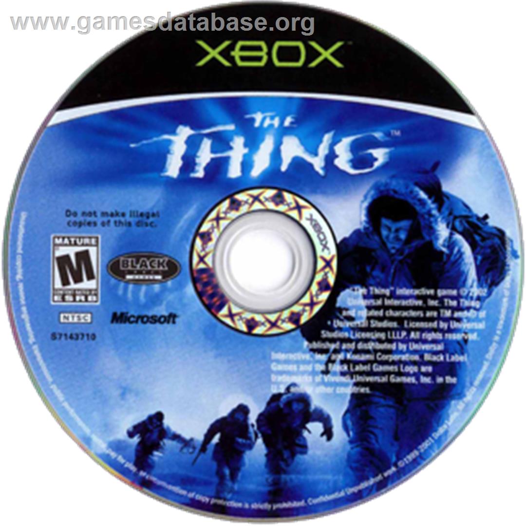 Thing, The - Microsoft Xbox - Artwork - CD