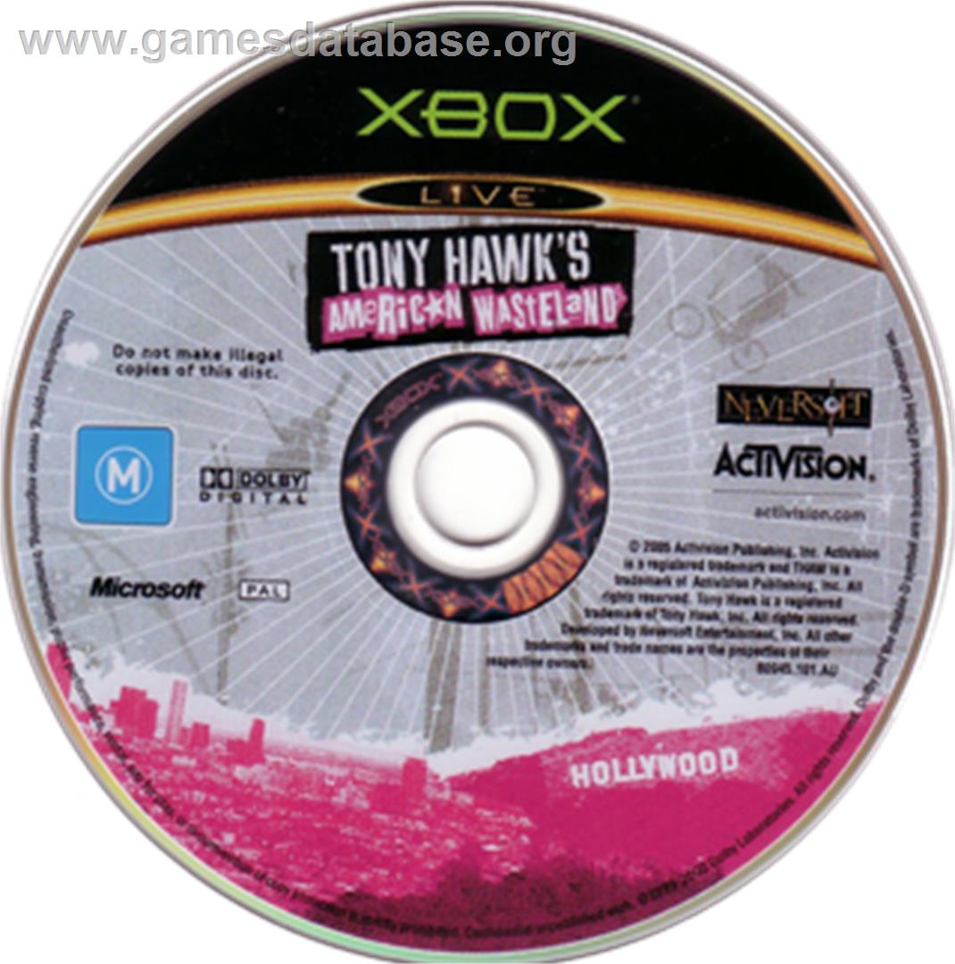 Tony Hawk's American Wasteland - Microsoft Xbox - Artwork - CD