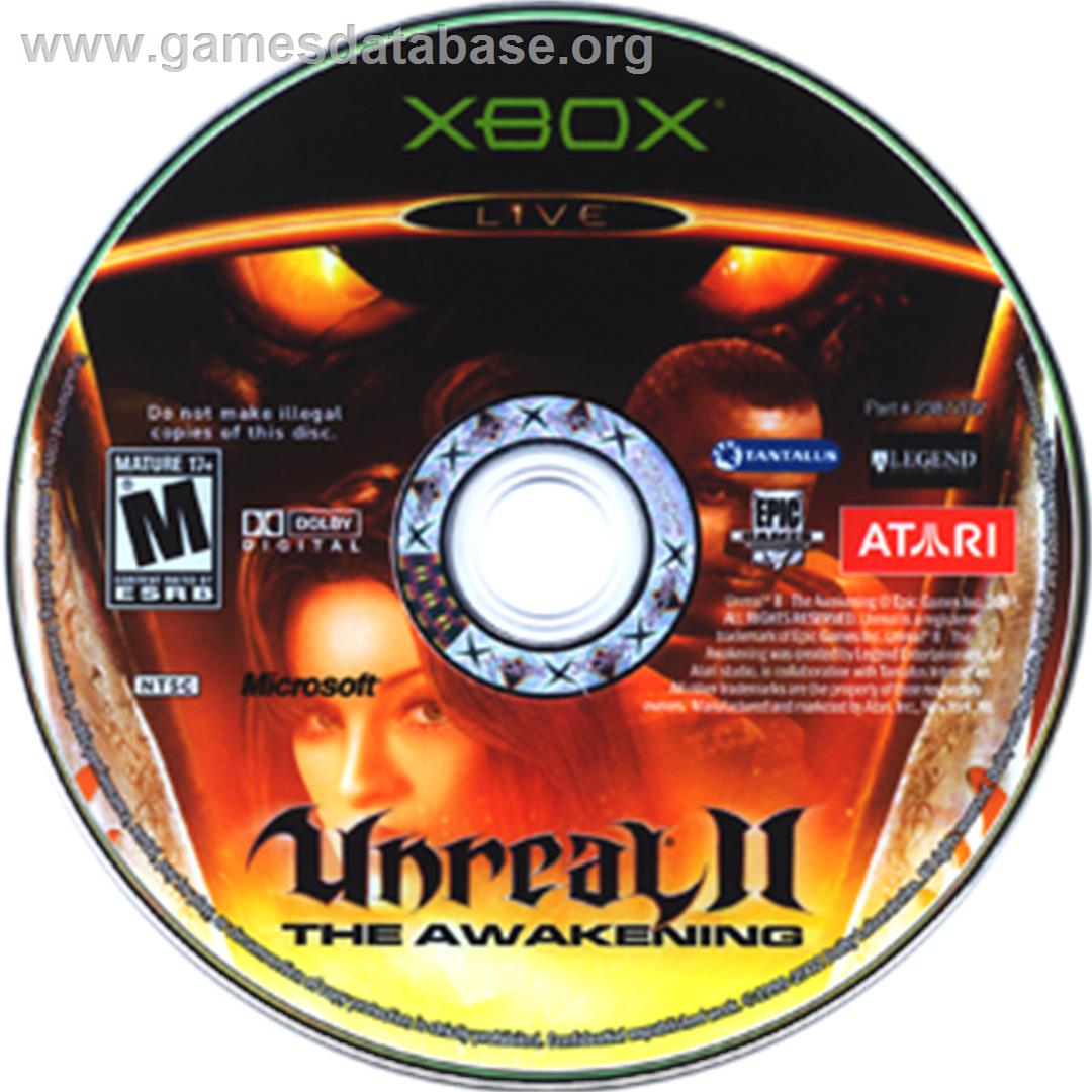 Unreal II: The Awakening - Microsoft Xbox - Artwork - CD